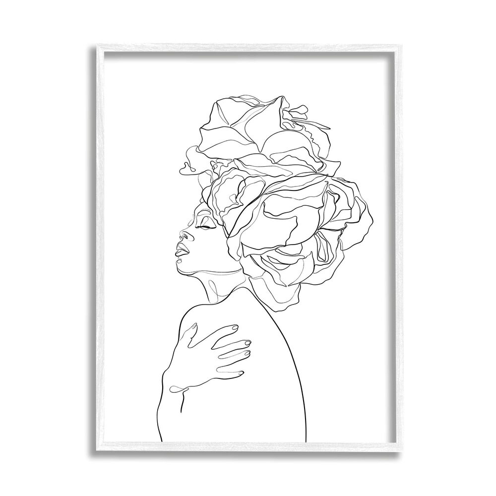 3853 Slouching with Headwrap Minimalism Linework